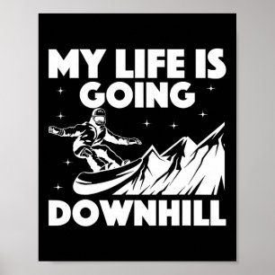 Cool Snowboarding Art For Men Women Snowboarder Sn Poster