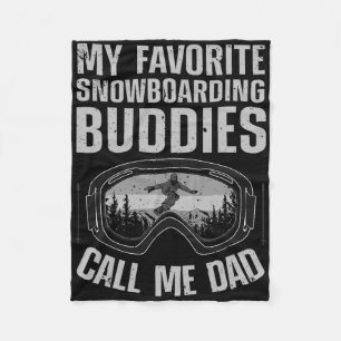 Cool Snowboarding Art Men Dad Father Snowboard Sno Fleece Blanket