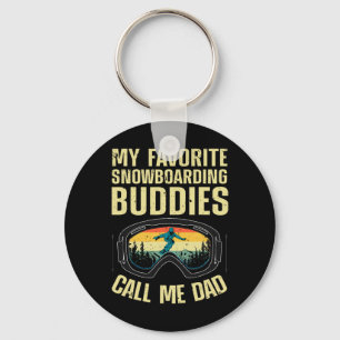 Cool Snowboarding Art Men Dad Father Snowboard Sno Key Ring