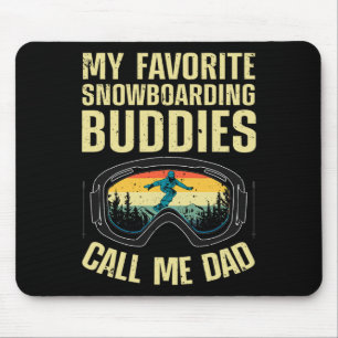 Cool Snowboarding Art Men Dad Father Snowboard Sno Mouse Pad