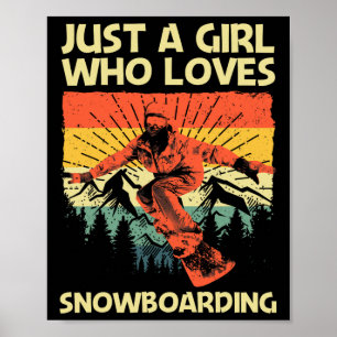 Cool Snowboarding Design For Girls Mum Snowboard S Poster
