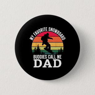 Cool Snowboarding Design For Men Dad Snowboard Sno 6 Cm Round Badge