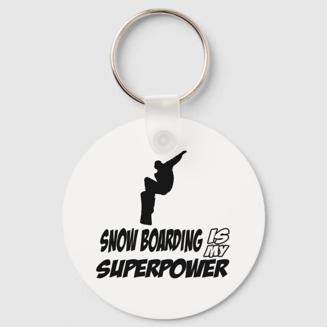 Cool Snowboarding designs Key Ring (Front)