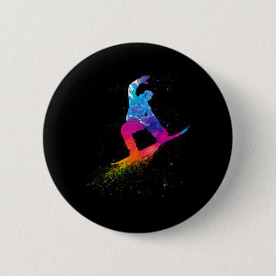 Cool Snowboarding For Men Women Kids Snowboard Sno 6 Cm Round Badge