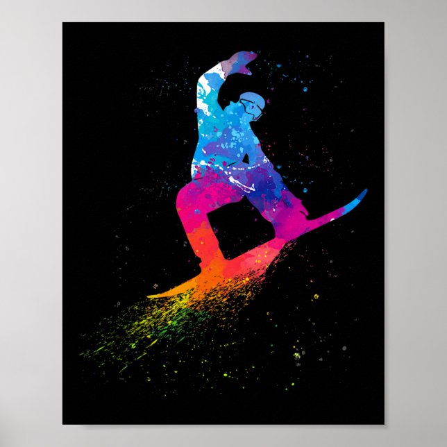 Cool Snowboarding For Men Women Kids Snowboard Sno Poster (Front)
