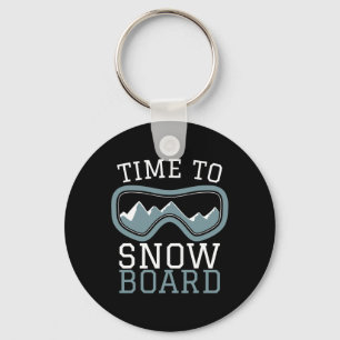 Cool Snowboarding Sliding Sports Tee I Snow Piste  Key Ring