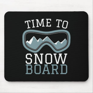 Cool Snowboarding Sliding Sports Tee I Snow Piste Mouse Pad