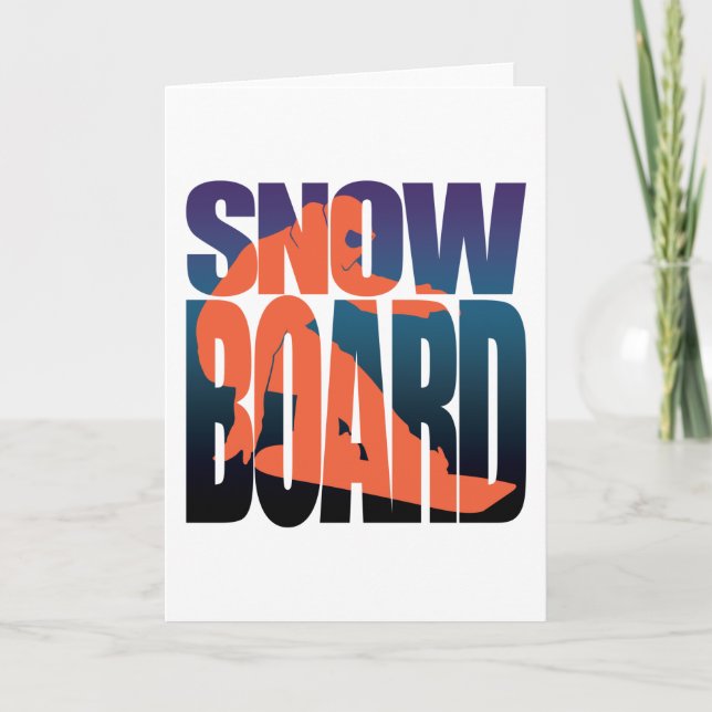 Cool Snowboarding Snowboarder Winter Sports Gift Card (Front)