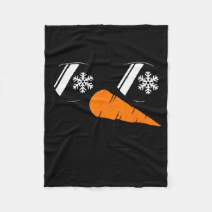 Cool Snowman Face Gles Christmas Xmas Costume Boy  Fleece Blanket