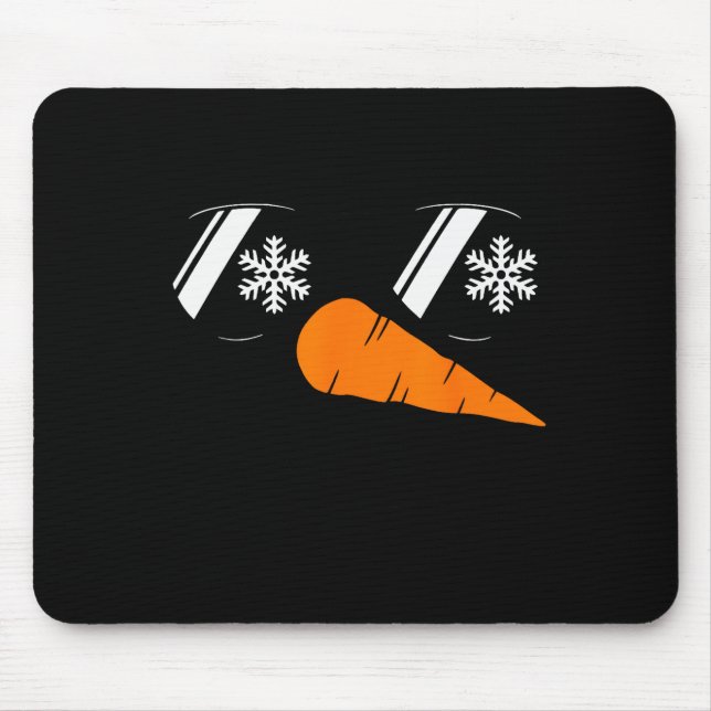 Cool Snowman Face Gles Christmas Xmas Costume Boy  Mouse Pad (Front)