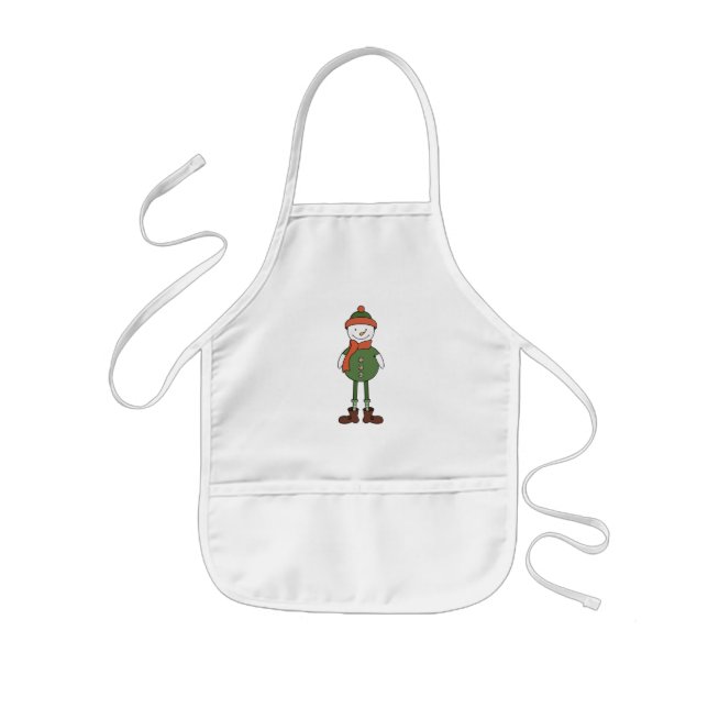 Cool Snowman Kids Apron (Front)