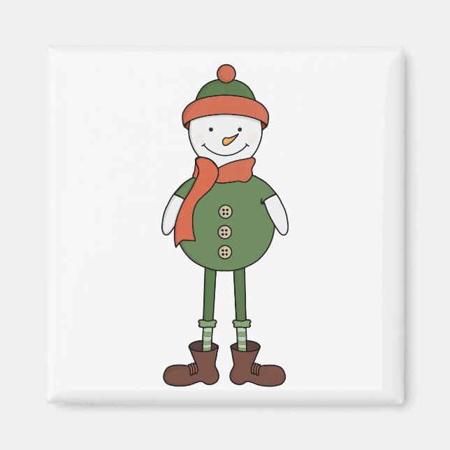 Cool Snowman Magnet (Front)