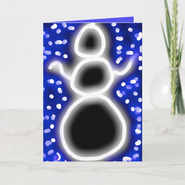 Cool snowman New Year card (Front)