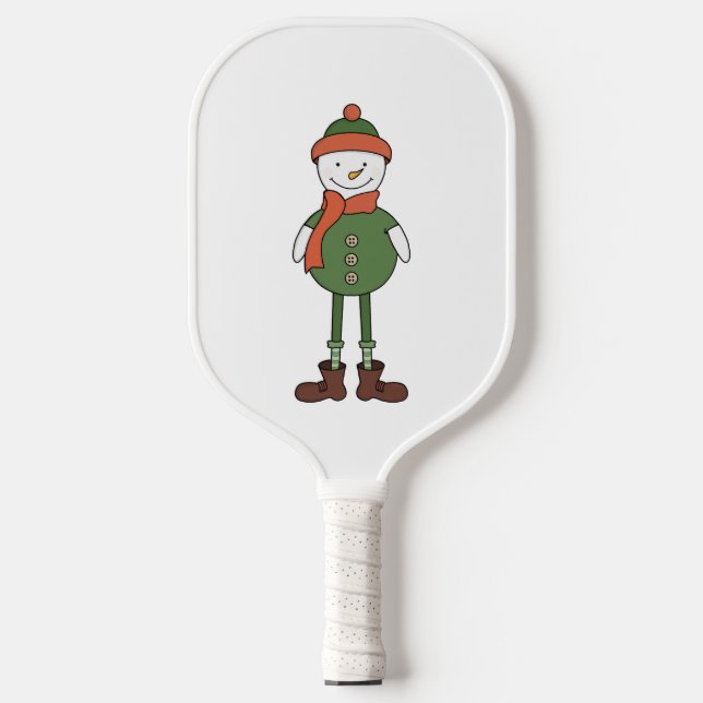 Cool Snowman Pickleball Paddle (Front)