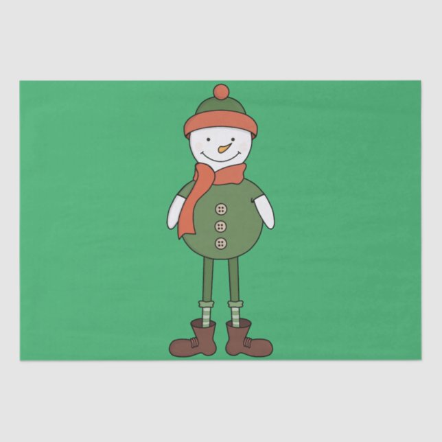 Cool Snowman Tissue Paper (Front)