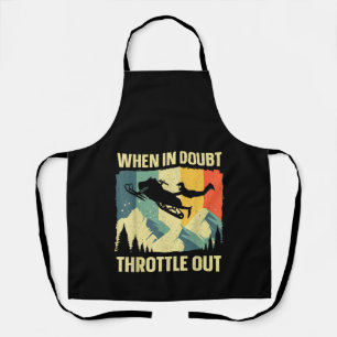 Cool Snowmobile Art for Men Women Kids Snowmobile  Apron
