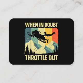 Cool Snowmobile Art for Men Women Kids Snowmobile Business Card