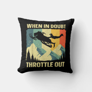 Cool Snowmobile Art for Men Women Kids Snowmobile Cushion