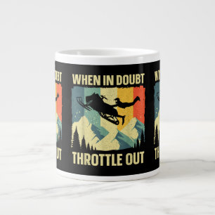 Cool Snowmobile Art for Men Women Kids Snowmobile  Large Coffee Mug