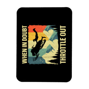 Cool Snowmobile Art for Men Women Kids Snowmobile Magnet