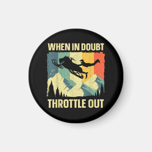 Cool Snowmobile Art for Men Women Kids Snowmobile Magnet