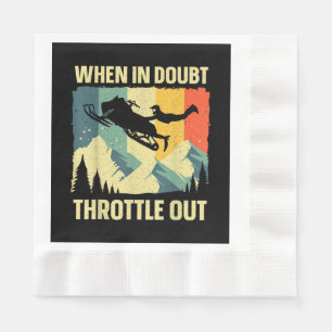 Cool Snowmobile Art for Men Women Kids Snowmobile Napkin