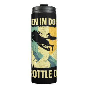 Cool Snowmobile Art for Men Women Kids Snowmobile Thermal Tumbler