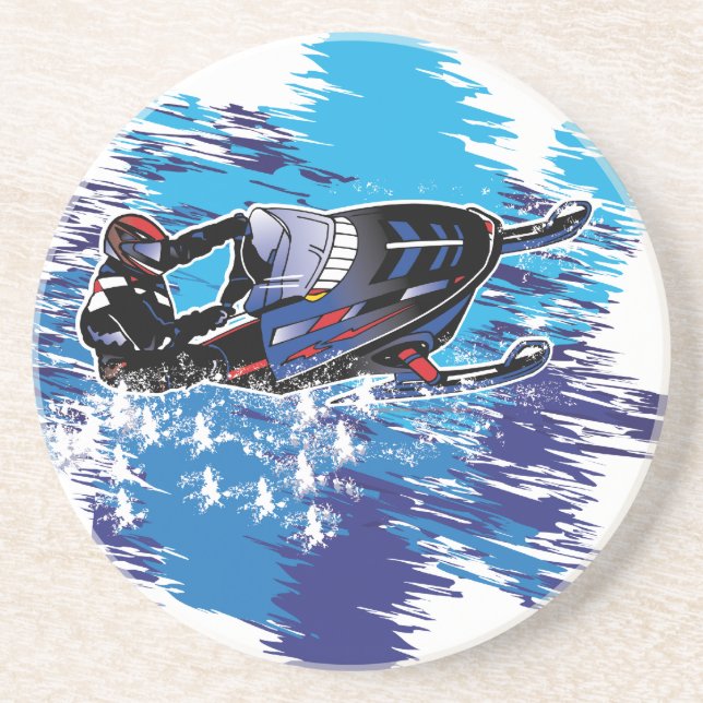Cool Snowmobiler Coaster (Front)