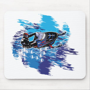 Cool Snowmobiler Mouse Pad