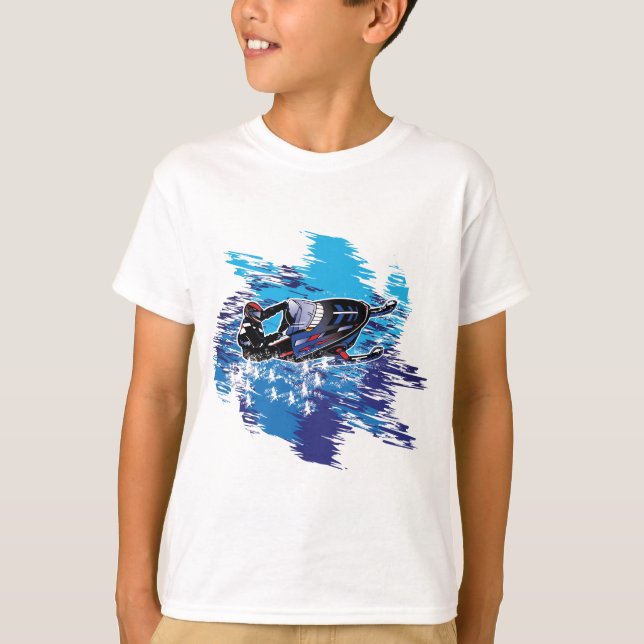 Cool Snowmobiler T-Shirt (Front)