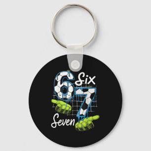 Cool Soccer 67 Drip Hands Six Seven Gen Alpha Meme Key Ring