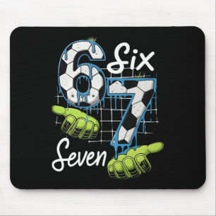 Cool Soccer 67 Drip Hands Six Seven Gen Alpha Meme Mouse Pad