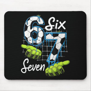 Cool Soccer 67 Drip Hands Six Seven Gen Alpha Meme Mouse Pad
