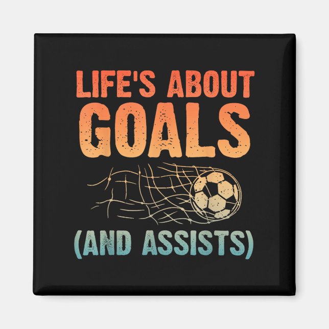 Cool Soccer Art For Men Women Soccer Lovers Soccer Magnet (Front)