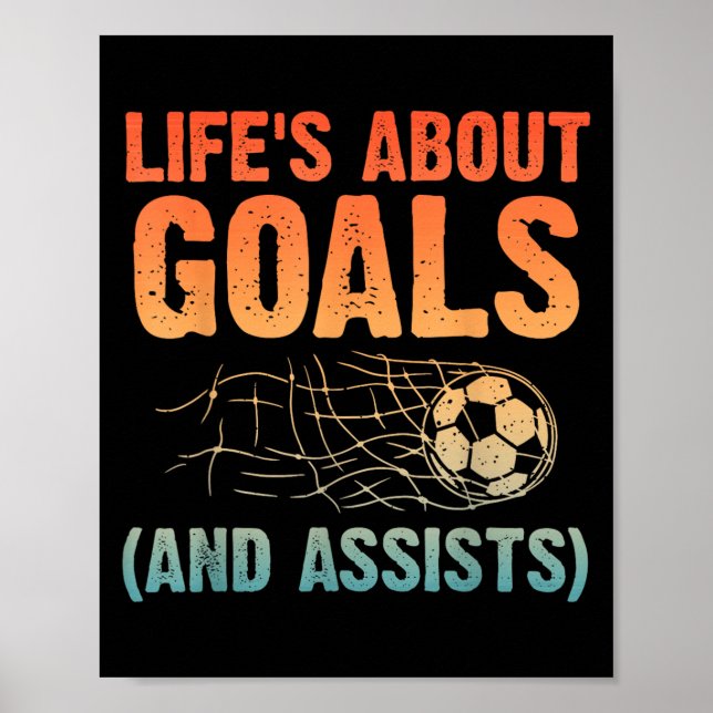 Cool Soccer Art For Men Women Soccer Lovers Soccer Poster (Front)