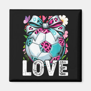 Cool soccer art for women girls toddler player magnet