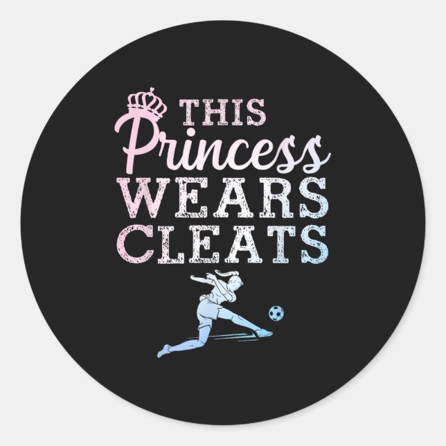 Cool Soccer Art For Women Teen Girls Goalie Soccer Classic Round Sticker (Front)