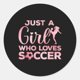 Cool Soccer Art For Women Teen Girls Goalie Soccer Classic Round Sticker