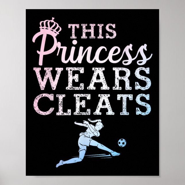 Cool Soccer Art For Women Teen Girls Goalie Soccer Poster (Front)