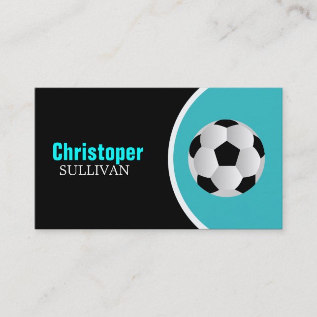 Cool Soccer Ball Business Cards (Front)