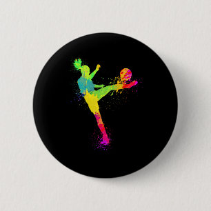 Cool Soccer Design For Women Girls Soccer Player S 6 Cm Round Badge