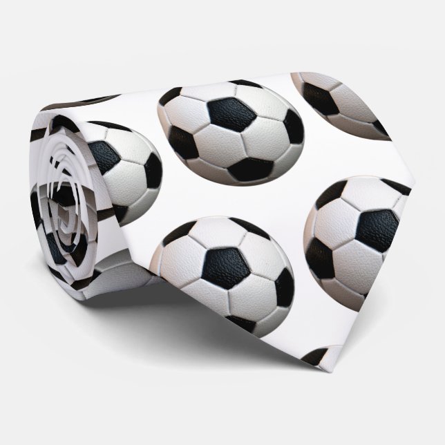 Cool Soccer Football Pattern | Sport Tie (Rolled)