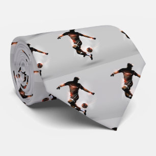 Cool Soccer Football Player Pattern   Sport Tie