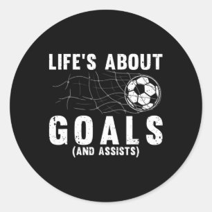 Cool Soccer For Men Women Soccer Lovers Player Foo Classic Round Sticker