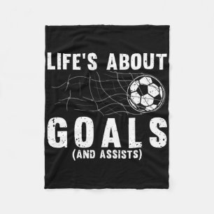 Cool Soccer For Men Women Soccer Lovers Player Foo Fleece Blanket