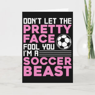 Cool Soccer For Women Teen Girls Soccer Lover Play Card