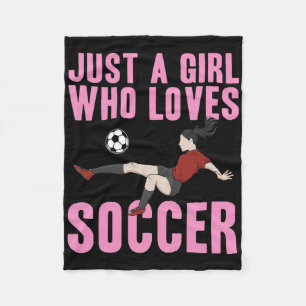 Cool Soccer For Women Teen Girls Soccer Lover Play Fleece Blanket
