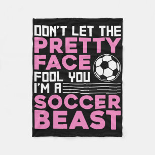 Cool Soccer For Women Teen Girls Soccer Lover Play Fleece Blanket
