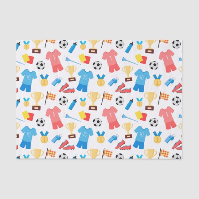 cool soccer lovers tiles party  tissue paper (Front)