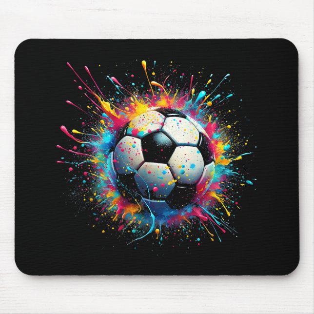 Cool Soccer Player Sport For Boys Men Girls Women Mouse Pad (Front)